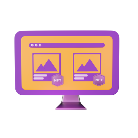 NFT-Marktplatz-Website  3D Icon