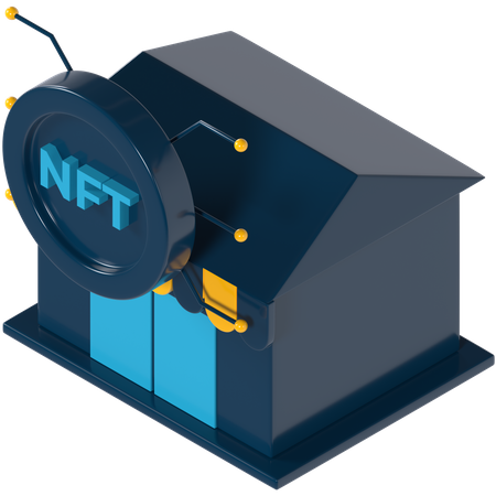 Mercado NFT  3D Illustration