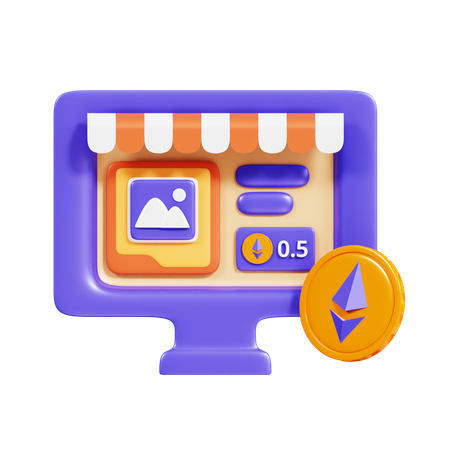 Mercado NFT  3D Icon