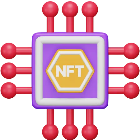 Nft Microchip 3D Icon