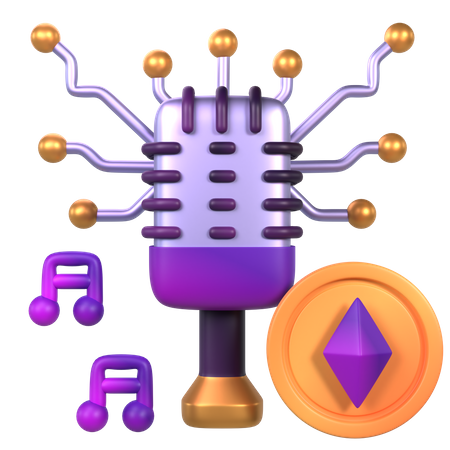 NFT Microphone  3D Icon