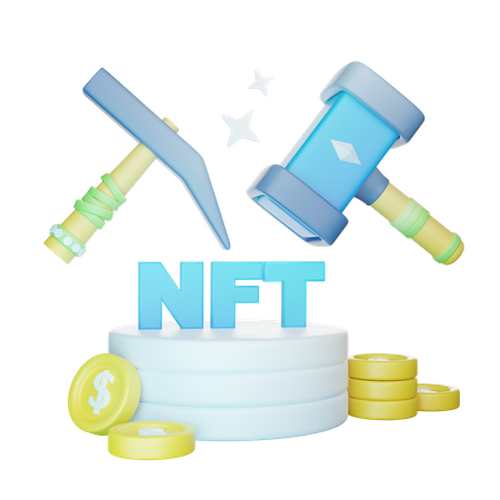 Nft Mining  3D Icon