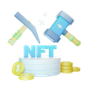 nft mining 3d logo