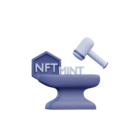 Nft Mint  3D Illustration