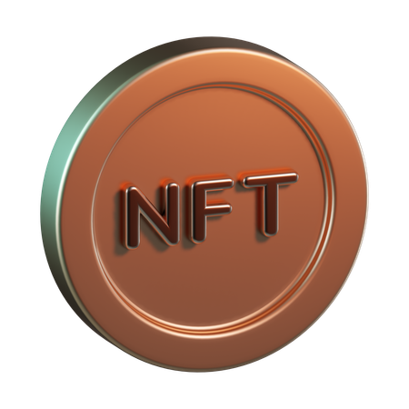 Moneda nft  3D Icon