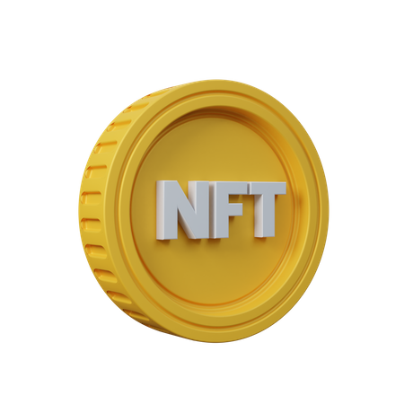 Moneda nft  3D Icon