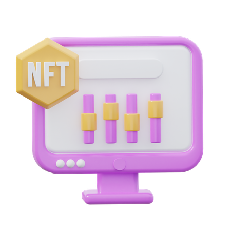 Monitoreo nft  3D Icon