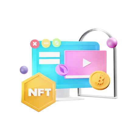 NFT 3 D Illustrations 3D Icon