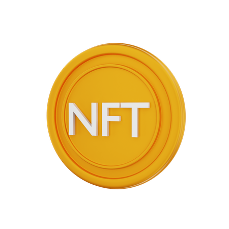 NFT-Münze  3D Illustration