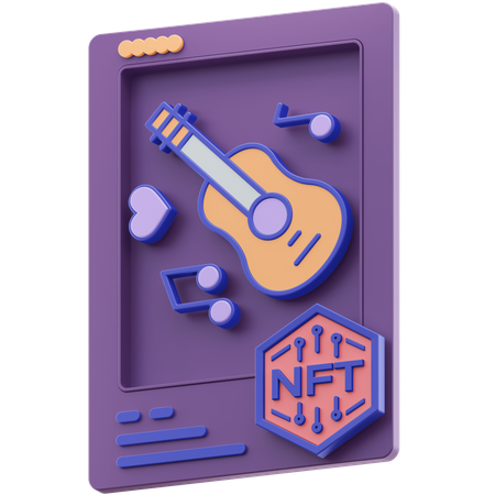 Nft Music  3D Illustration