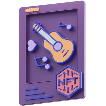 Nft Music  3D Illustration