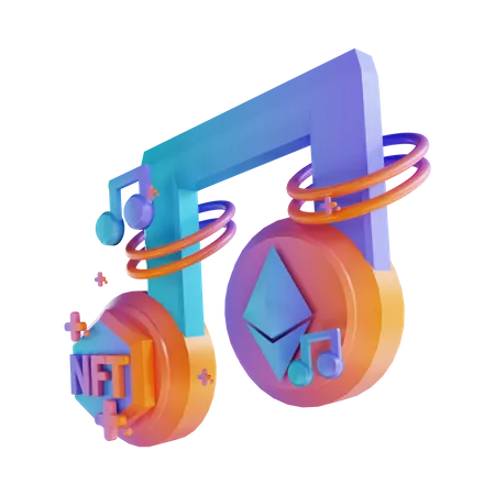 Nft Music  3D Illustration