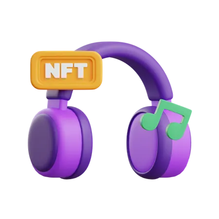 NFT Music 3 D Illustration 3D Icon