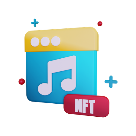 NFT-Musik  3D Illustration