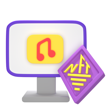 Musique nft  3D Icon