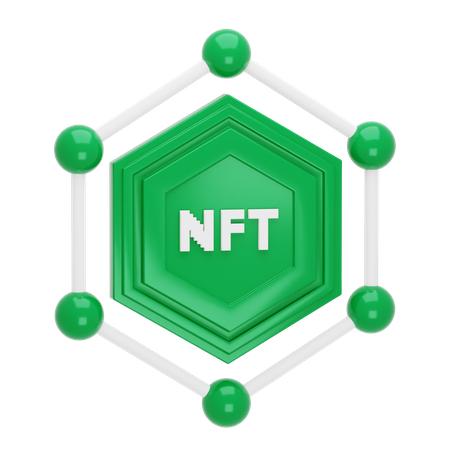 NFT Network  3D Illustration