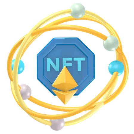 NFT Network  3D Illustration