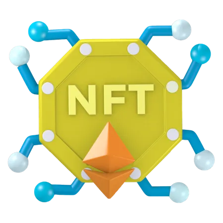 NFT Network  3D Illustration