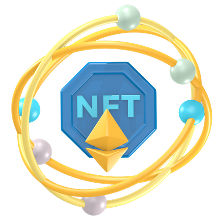 NFT Network 3D Illustration