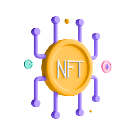 NFT Network 3D Illustration