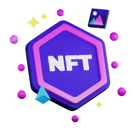 NFT Network  3D Illustration