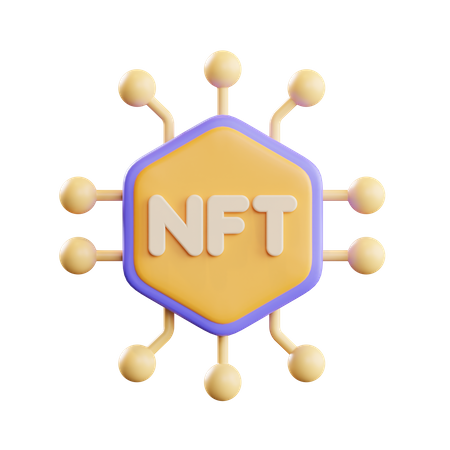 NFT-Netzwerk  3D Illustration