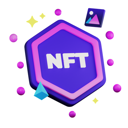 NFT-Netzwerk  3D Illustration