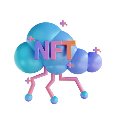 Nube nft  3D Illustration