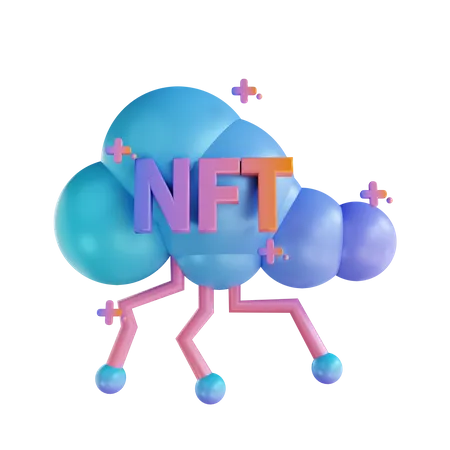 Nube nft  3D Illustration