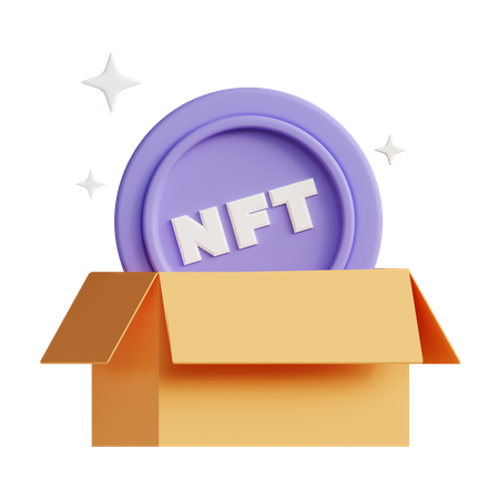 NFT outbox  3D Illustration