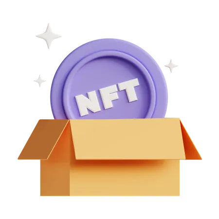NFT outbox  3D Illustration