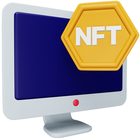 Pantalla de computadora nft  3D Icon