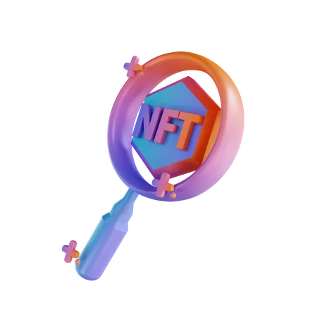 Pesquisa nft  3D Illustration