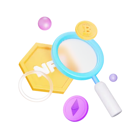 Pesquisa nft  3D Icon