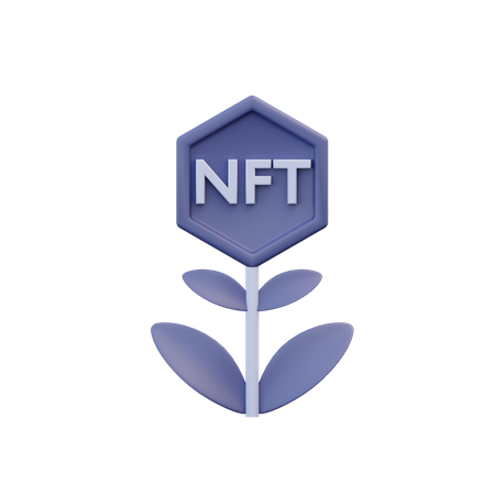 Nft Plant  3D Illustration