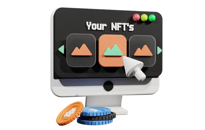 Nft Platform Website  3D Illustration