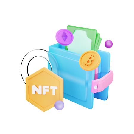 Portefeuille nft  3D Icon