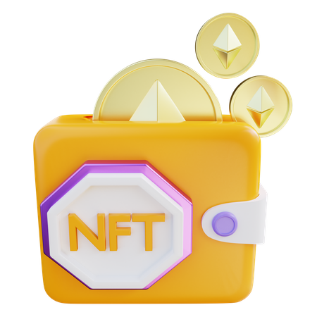 Portefeuille numérique nft  3D Icon