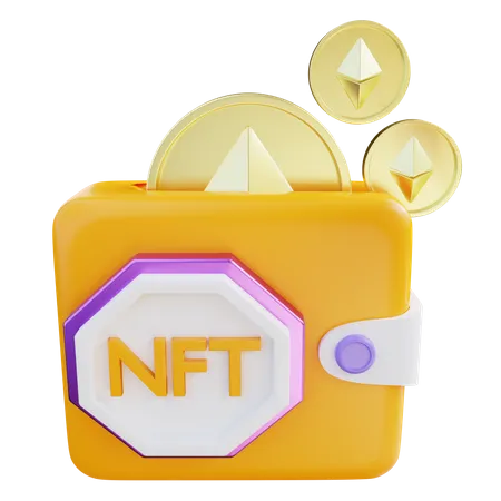 Portefeuille numérique nft  3D Icon