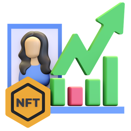 NFT Price Hike 3D Illustration