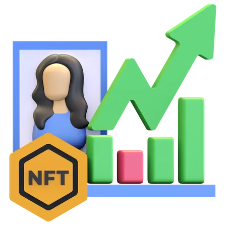 NFT Price Hike 3D Illustration