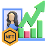 nft price up 3d logo