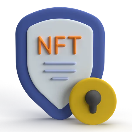 Proteção nft  3D Icon