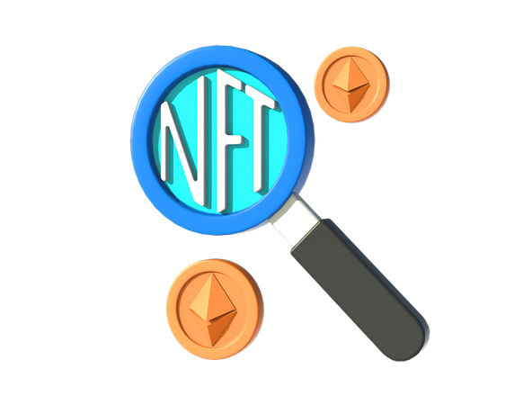 Recherche nft  3D Illustration