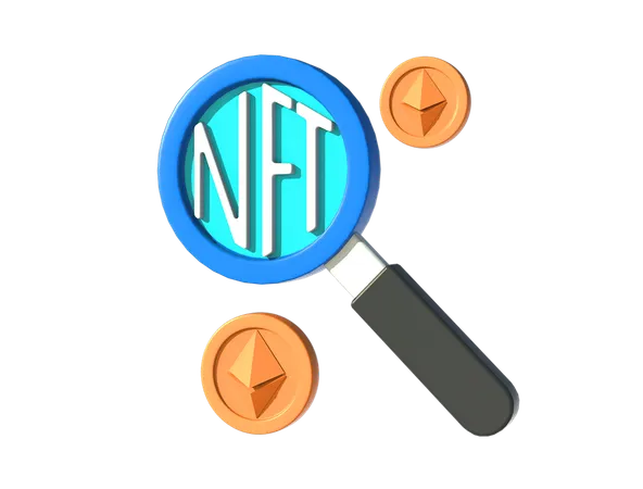 Recherche nft  3D Illustration