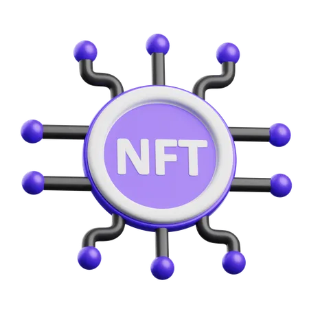 Red nft  3D Icon