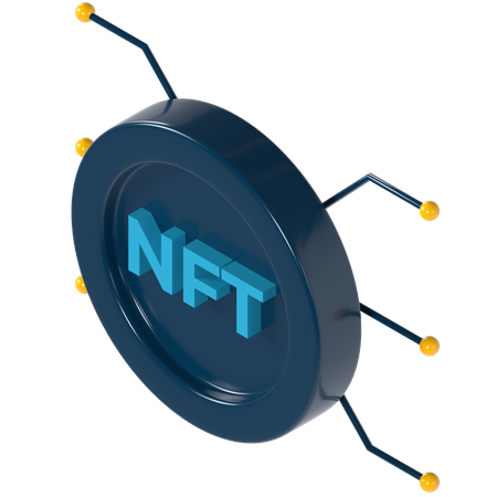 Red nft  3D Illustration