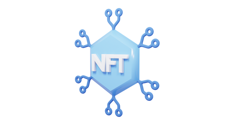 Red nft  3D Icon