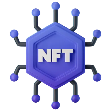 Red nft  3D Icon