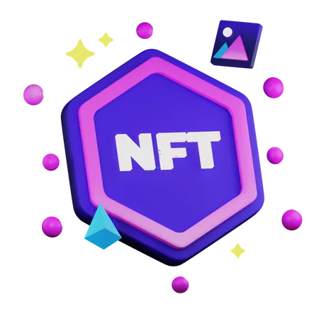 Réseau nft  3D Illustration